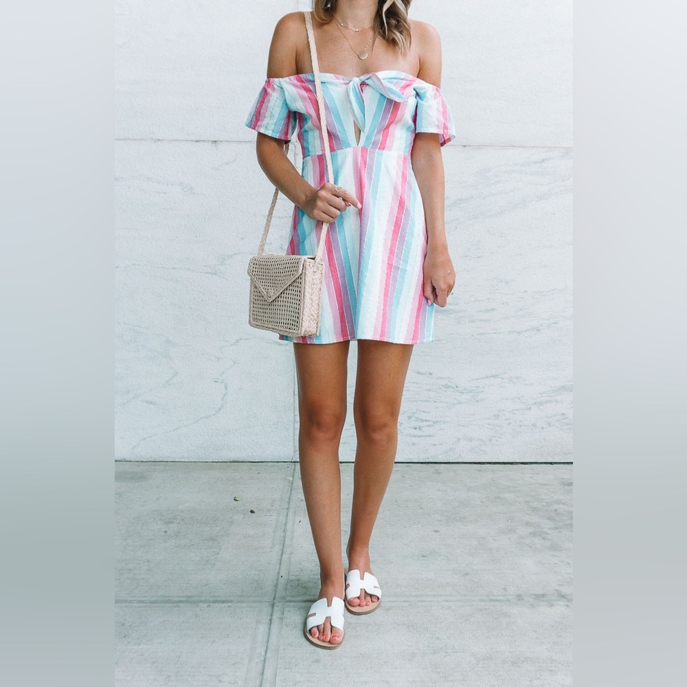 Privacy Please Multicolor Striped Dress